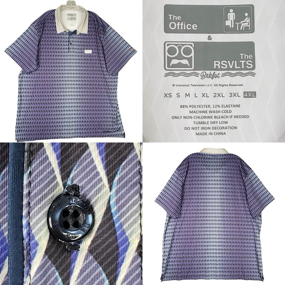 The Office RSVLTS Shirt Mens 5XL Date Short Sleeve Comedy TV Breakfast Balls